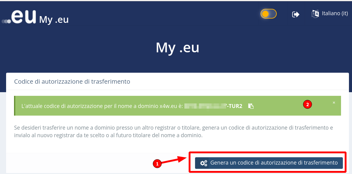 EU accesso a area personale eurID