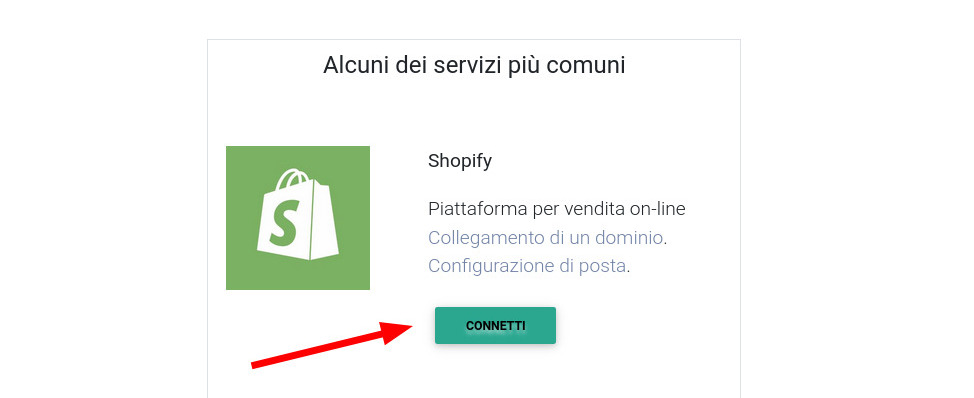 Connetti dominio a Shopify con 1 click